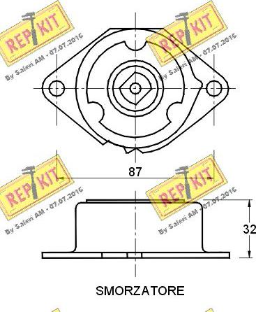 REPKIT RKT2658 - Натягувач ременя, клинові зуб. autocars.com.ua