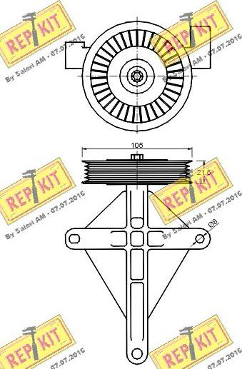 REPKIT RKT2689 - Направляющий ролик, поликлиновый ремень autodnr.net