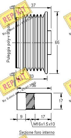 REPKIT RKT2697 - Ремінний шків, генератор autocars.com.ua