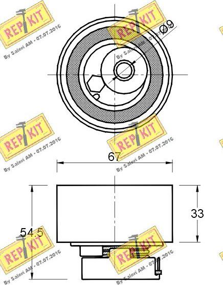 REPKIT RKT2706 - Натяжна ролик, ремінь ГРМ autocars.com.ua