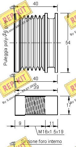 REPKIT RKT2724 - Шкив генератора, муфта autodnr.net