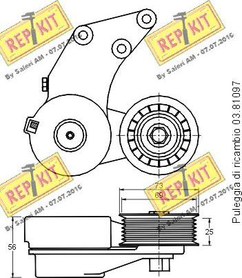 REPKIT RKT2735 - Натяжитель, поликлиновый ремень autodnr.net