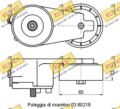 REPKIT RKT2740 - Натягувач ременя, клинові зуб. autocars.com.ua