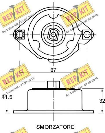 REPKIT RKT2772 - Натягувач ременя, клинові зуб. autocars.com.ua