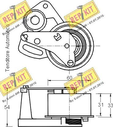 REPKIT RKT2773 - Натяжна ролик, ремінь ГРМ autocars.com.ua