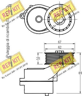 REPKIT RKT2803 - Натяжитель, поликлиновый ремень autodnr.net