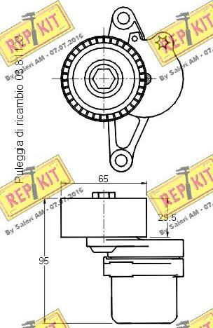 REPKIT RKT2829 - Натягувач ременя, клинові зуб. autocars.com.ua