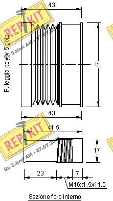 REPKIT RKT2883 - Ремінний шків, генератор autocars.com.ua