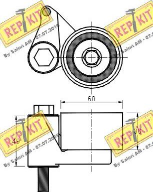 REPKIT RKT2886 - Натяжна ролик, ремінь ГРМ autocars.com.ua