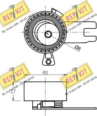 REPKIT RKT2891 - Натяжна ролик, ремінь ГРМ autocars.com.ua