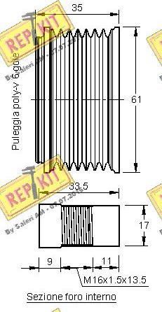 REPKIT RKT2903 - Ремінний шків, генератор autocars.com.ua