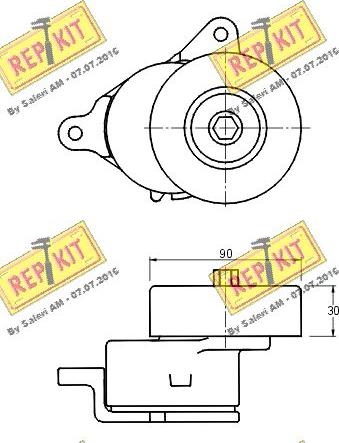 REPKIT RKT2915 - Натягувач ременя, клинові зуб. autocars.com.ua