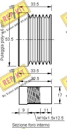 REPKIT RKT2930 - Шкив генератора, муфта autodnr.net