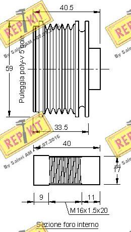 REPKIT RKT2933 - Ремінний шків, генератор autocars.com.ua