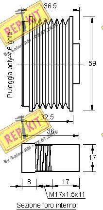 REPKIT RKT2937 - Ремінний шків, генератор autocars.com.ua