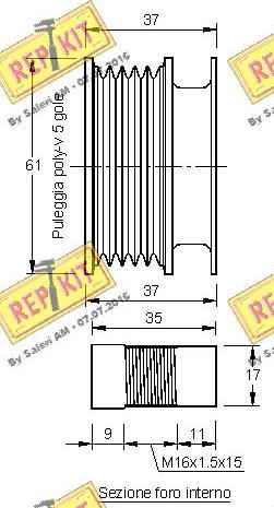 REPKIT RKT2939 - Ремінний шків, генератор autocars.com.ua