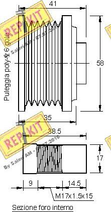 REPKIT RKT2970 - Шкив генератора, муфта autodnr.net