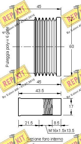 REPKIT RKT2972 - Ремінний шків, генератор autocars.com.ua