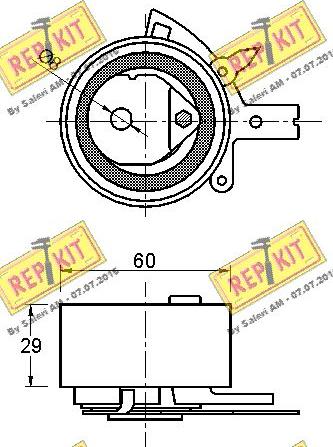 REPKIT RKT3006 - Натяжна ролик, ремінь ГРМ autocars.com.ua