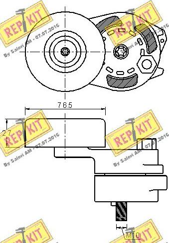 REPKIT RKT3007 - Натягувач ременя, клинові зуб. autocars.com.ua