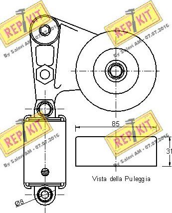 REPKIT RKT3012 - Натягувач ременя, клинові зуб. autocars.com.ua