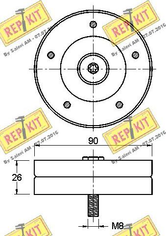 REPKIT RKT3037 - Направляющий ролик, поликлиновый ремень autodnr.net