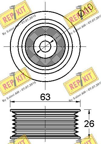 REPKIT RKT3098 - Натягувач ременя, клинові зуб. autocars.com.ua