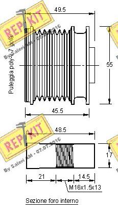 REPKIT RKT3109 - Ремінний шків, генератор autocars.com.ua