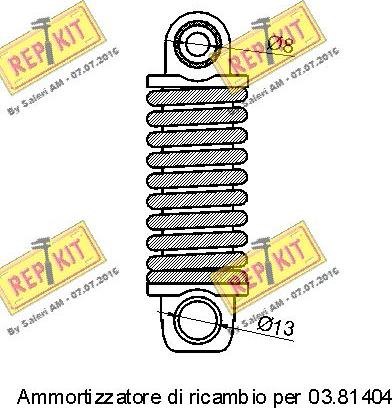 REPKIT RKT3121 - Амортизатор, поліклиновий ремінь autocars.com.ua