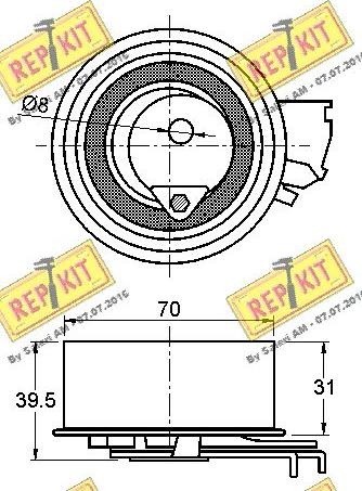 REPKIT RKT3155 - Натяжной ролик, ремень ГРМ autodnr.net