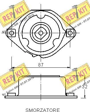 REPKIT RKT3162 - Натягувач ременя, клинові зуб. autocars.com.ua