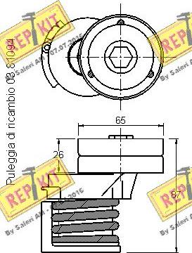 REPKIT RKT3186 - Натягувач ременя, клинові зуб. autocars.com.ua