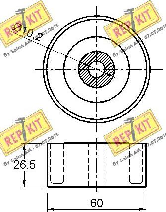 REPKIT RKT3189 - Паразитний / провідний ролик, поліклиновий ремінь autocars.com.ua