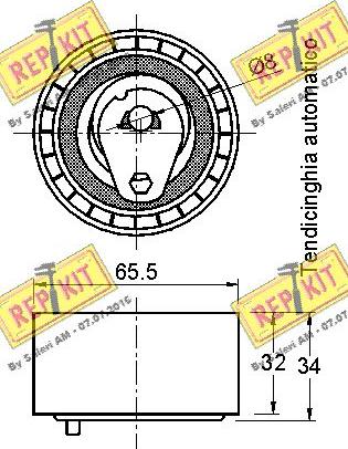 REPKIT RKT3191 - Натяжна ролик, ремінь ГРМ autocars.com.ua