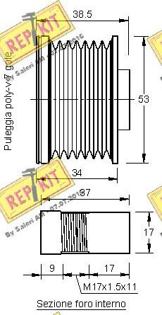 REPKIT RKT3194 - Ремінний шків, генератор autocars.com.ua