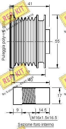 REPKIT RKT3195 - Ремінний шків, генератор autocars.com.ua