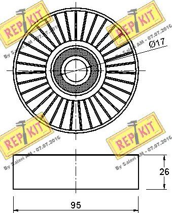 REPKIT RKT3226 - Направляющий ролик, поликлиновый ремень autodnr.net