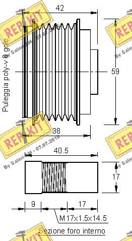 REPKIT RKT3246 - Ремінний шків, генератор autocars.com.ua