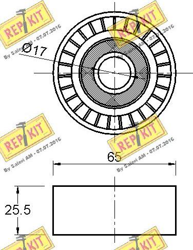 REPKIT RKT3320 - Паразитний / провідний ролик, поліклиновий ремінь autocars.com.ua