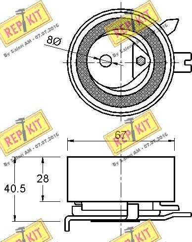 REPKIT RKT3339 - Натяжна ролик, ремінь ГРМ autocars.com.ua