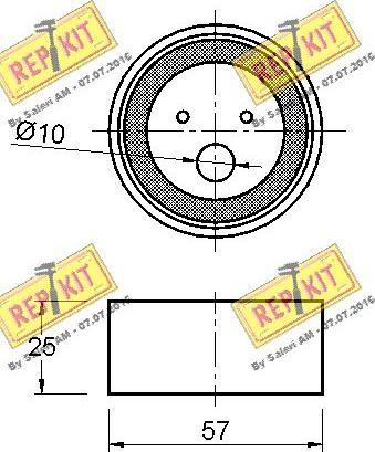 REPKIT RKT3347 - Натяжна ролик, ремінь ГРМ autocars.com.ua