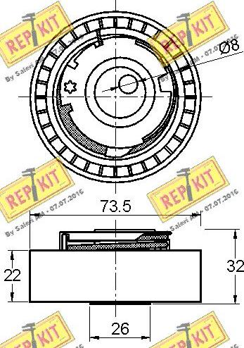 REPKIT RKT3399 - Натяжна ролик, ремінь ГРМ autocars.com.ua