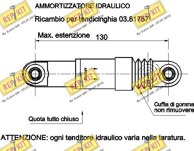 REPKIT RKT3484 - Амортизатор, поліклиновий ремінь autocars.com.ua