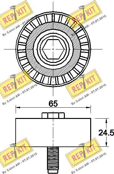 REPKIT RKT3518 - Направляющий ролик, поликлиновый ремень autodnr.net