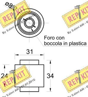 REPKIT RKT3661 - Паразитний / Провідний ролик, зубчастий ремінь autocars.com.ua