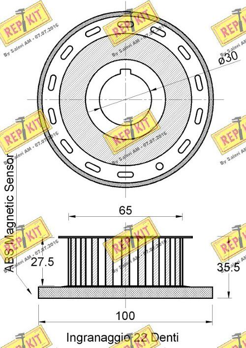 REPKIT RKT3715 - Шестерня, колінчастий вал autocars.com.ua