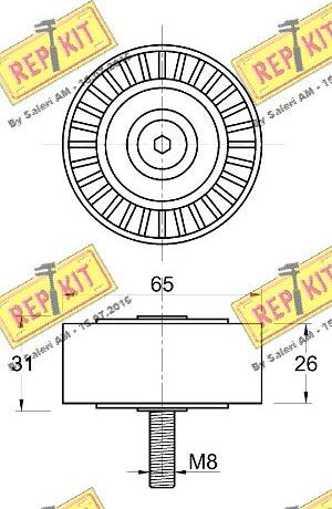 REPKIT RKT3764 - Паразитний / провідний ролик, поліклиновий ремінь autocars.com.ua