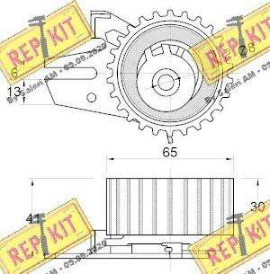 REPKIT RKT3896 - Натяжна ролик, ремінь ГРМ autocars.com.ua