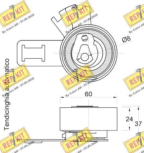 REPKIT RKT3901 - Натяжна ролик, ремінь ГРМ autocars.com.ua