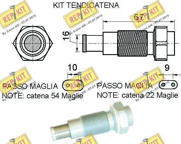 REPKIT RKT8932K - Комплект цепи привода распредвала autodnr.net